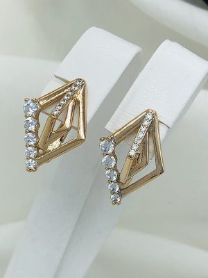 17463 СЕРЕЖКИ МЕДИЧНЕ ЗОЛОТО XUPING Ювелірна біжутерія