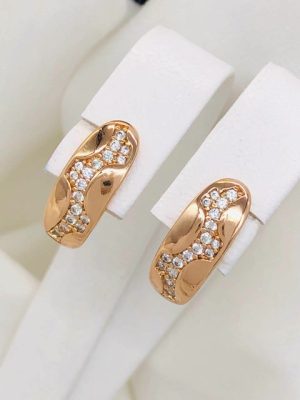V18355 СЕРЕЖКИ МЕДИЧНЕ ЗОЛОТО XUPING Ювелірна біжутерія