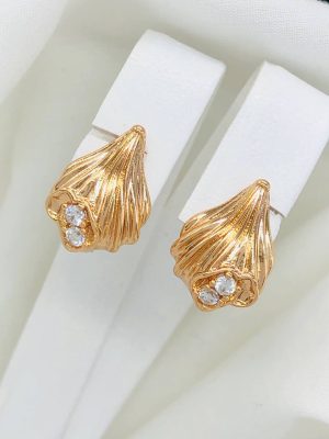 G18433 СЕРЕЖКИ МЕДИЧНЕ ЗОЛОТО XUPING Ювелірна біжутерія Позолота 18K