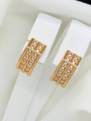 G18455 СЕРЕЖКИ МЕДИЧНЕ ЗОЛОТО XUPING Ювелірна біжутерія Позолота 18K