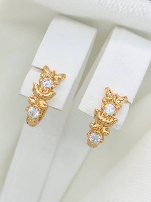 G18435 СЕРЕЖКИ МЕДИЧНЕ ЗОЛОТО XUPING Ювелірна біжутерія Позолота 18K