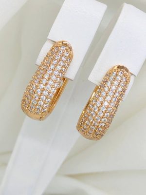 G18438 СЕРЕЖКИ МЕДИЧНЕ ЗОЛОТО XUPING Ювелірна біжутерія Позолота 18K