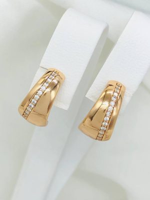 N18485 СЕРЕЖКИ МЕДИЧНЕ ЗОЛОТО XUPING Ювелірна біжутерія Позолота 18K