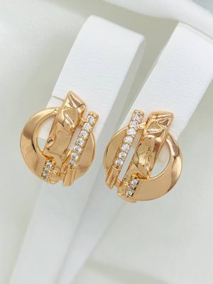 N18491 СЕРЕЖКИ МЕДИЧНЕ ЗОЛОТО XUPING Ювелірна біжутерія Позолота 18K