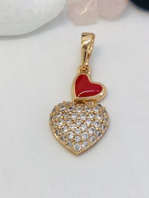 3020 КУЛОНЧИК “СЕРДЕЧКО” МЕДИЧНЕ ЗОЛОТО XUPING Ювелірна біжутерія