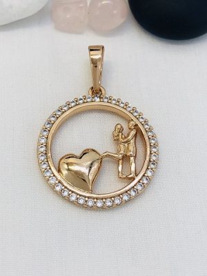 3021 КУЛОНЧИК “СЕРДЕЧКО” МЕДИЧНЕ ЗОЛОТО XUPING Ювелірна біжутерія