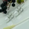 Сережки цвяшки родій з перлинкою. Xuping з медичного золота позолота 18к 51885