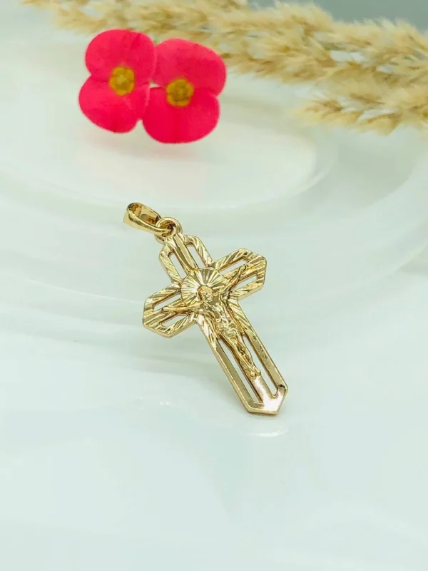 2492 Хрестик. Ювелірна біжутерія XUPING
