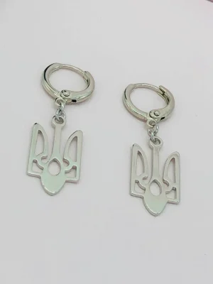 Сережки медичне срібло Ювелірна біжутерія 50900