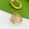 Сережки коло. Xuping з медичного золота позолота 18к S19839