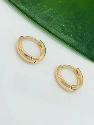 Сережки коло. Xuping з медичного золота позолота 18к  S19887