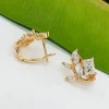 Сережки англійська застібка . Xuping з медичного золота позолота 18к  S19868