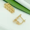 Сережки англійська застібка. Xuping з медичного золота позолота 18к M19915