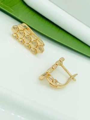 Сережки англійська застібка. Xuping з медичного золота позолота 18к M19915