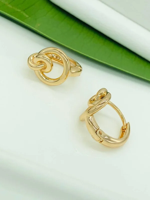 Сережки  застібка коло. Xuping з медичного золота позолота 18к M19952