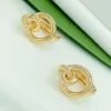 Сережки  застібка коло. Xuping з медичного золота позолота 18к M19952