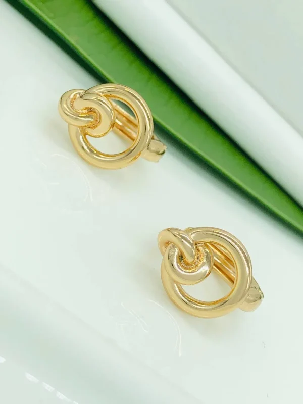 Сережки  застібка коло. Xuping з медичного золота позолота 18к M19952