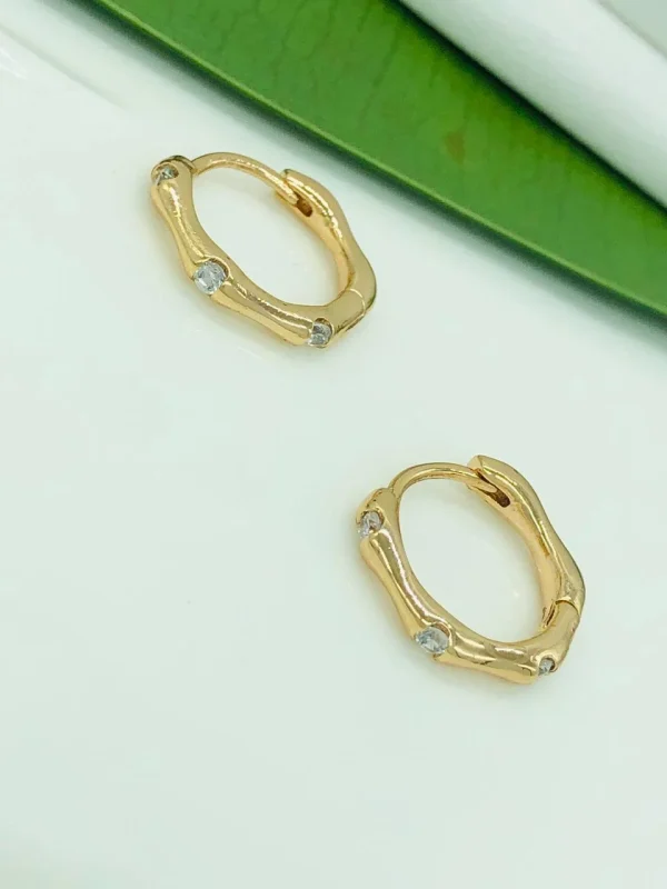 Сережки коло. Xuping з медичного золота позолота 18к E20012