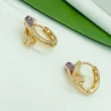 Сережки коло. Xuping з медичного золота позолота 18к E19994
