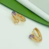 Сережки коло. Xuping з медичного золота позолота 18к E19994