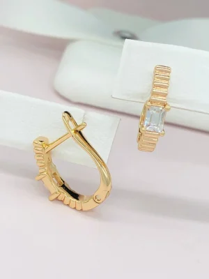 Сережки. Xuping з медичного золота позолота 18к E20054