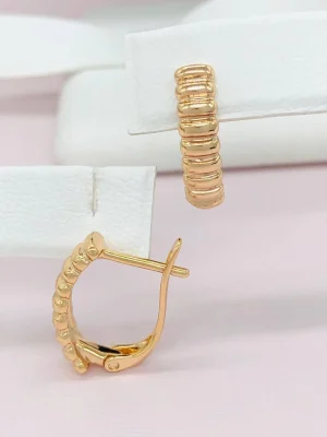 Сережки Xuping з медичного золота позолота 18к R20053