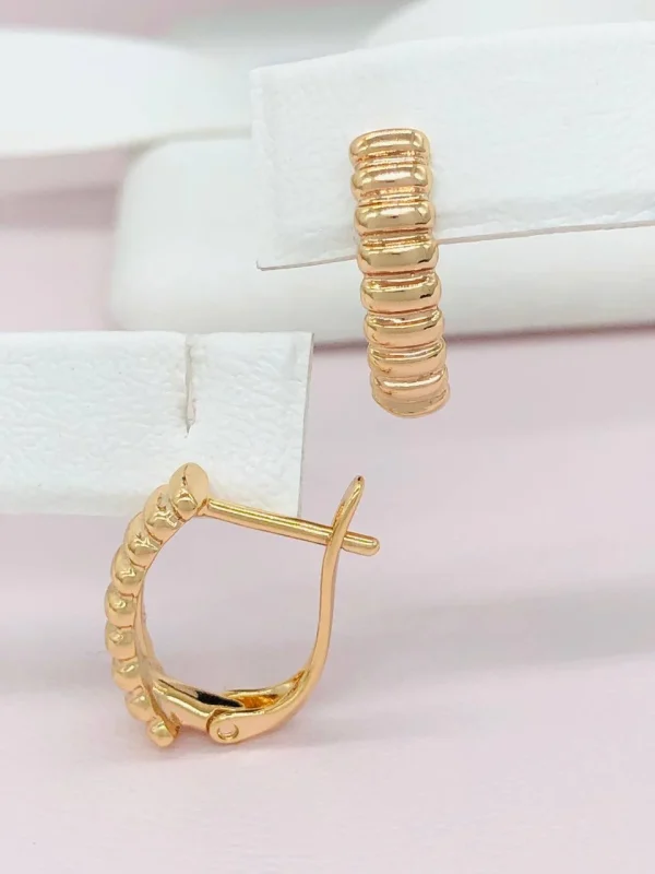 Сережки Xuping з медичного золота позолота 18к R20053
