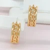 Сережки Xuping з медичного золота позолота 18к R20068