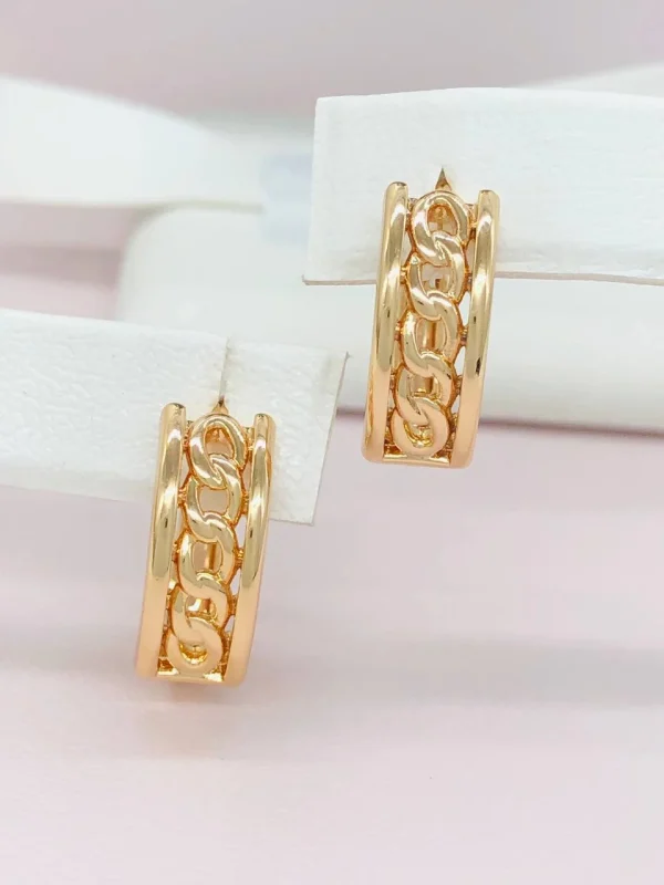 Сережки Xuping з медичного золота позолота 18к R20068