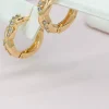 Сережки Xuping з медичного золота позолота 18к R20093