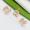 Сережки+ кулон. Xuping набір з медичного золота позолота 18к 428
