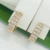 Сережки Xuping з медичного золота позолота 18к V20238