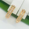 Сережки Xuping з медичного золота позолота 18к V20241