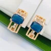 Сережки Xuping з медичного золота позолота 18к V20256