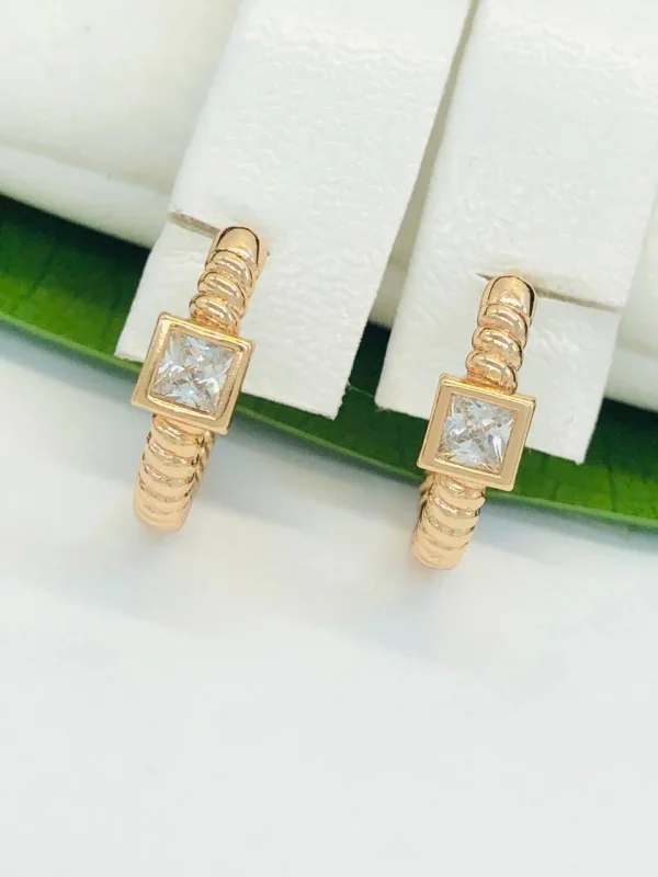 Сережки Xuping з медичного золота позолота 18к W20301