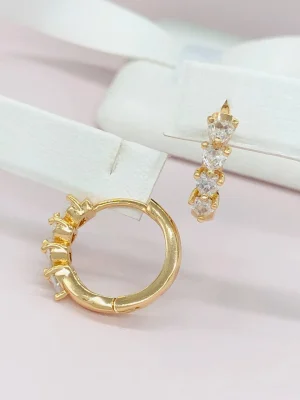 Сережки Xuping з медичного золота позолота 18к R20077