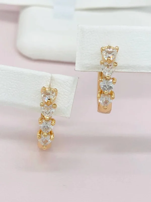 Сережки Xuping з медичного золота позолота 18к R20077
