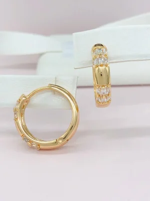Сережки Xuping з медичного золота позолота 18к R20076