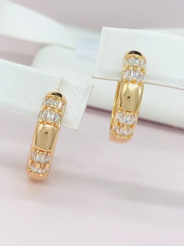 Сережки Xuping з медичного золота позолота 18к R20076