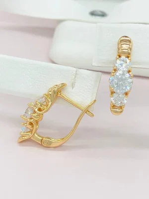 Сережки. Xuping з медичного золота позолота 18к E20055