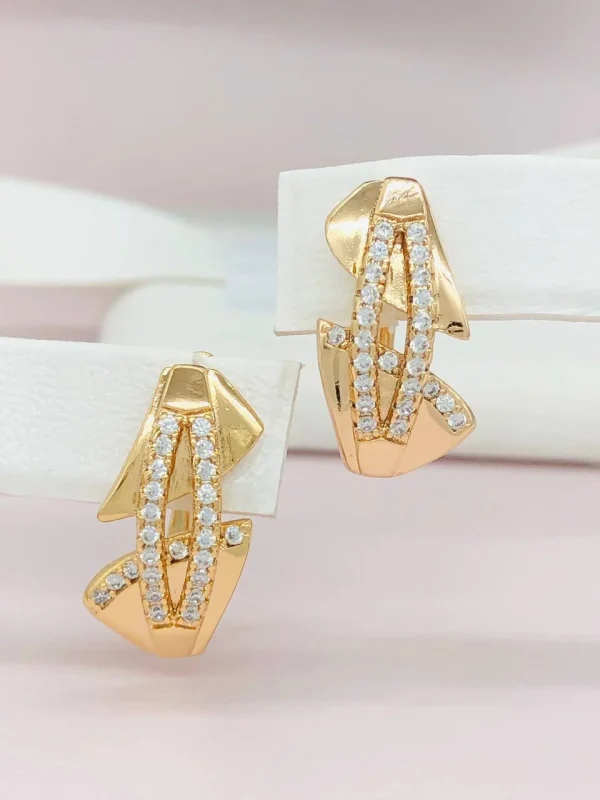 Сережки Xuping з медичного золота позолота 18к R20059