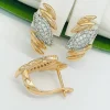 Сережки Xuping з медичного золота позолота 18к W20270