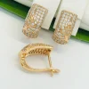 Сережки Xuping з медичного золота позолота 18к W20276
