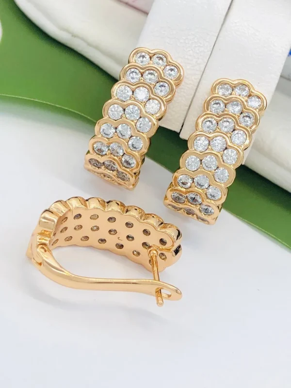 Сережки Xuping з медичного золота позолота 18к P20355