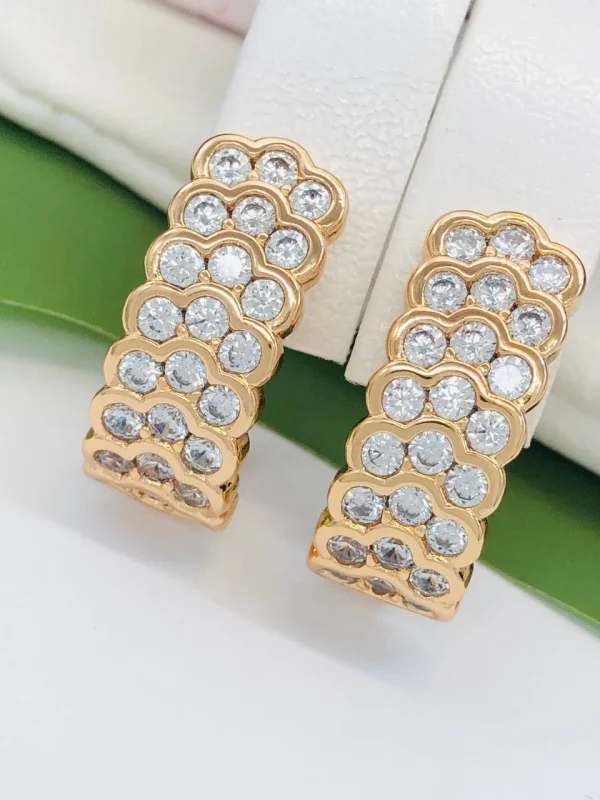 Сережки Xuping з медичного золота позолота 18к P20355