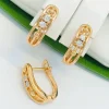 Сережки Xuping з медичного золота позолота 18к W20275