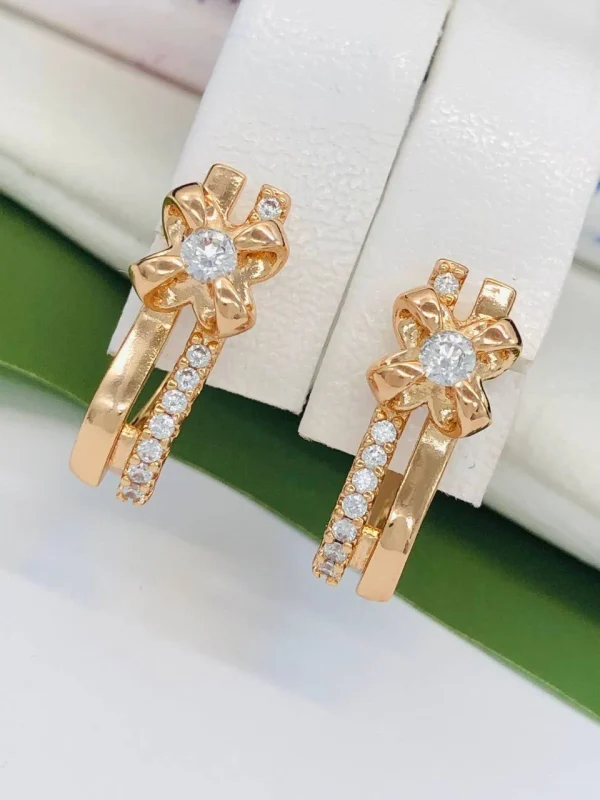 Сережки Xuping з медичного золота позолота 18к P20324