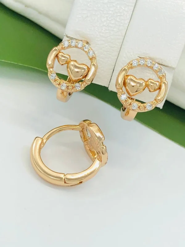 Сережки Xuping з медичного золота позолота 18к P20378