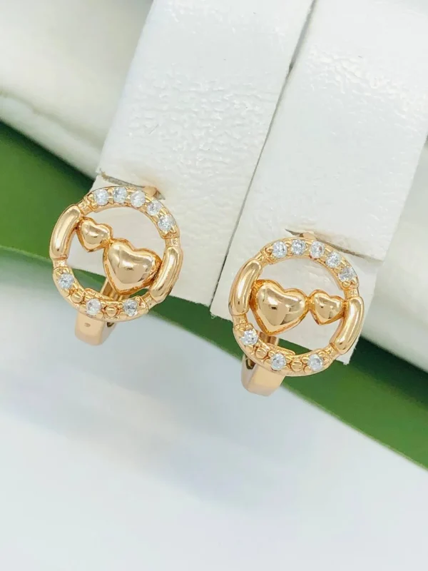 Сережки Xuping з медичного золота позолота 18к P20378