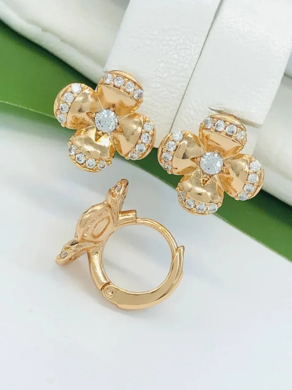 Сережки Xuping з медичного золота позолота 18к P20368